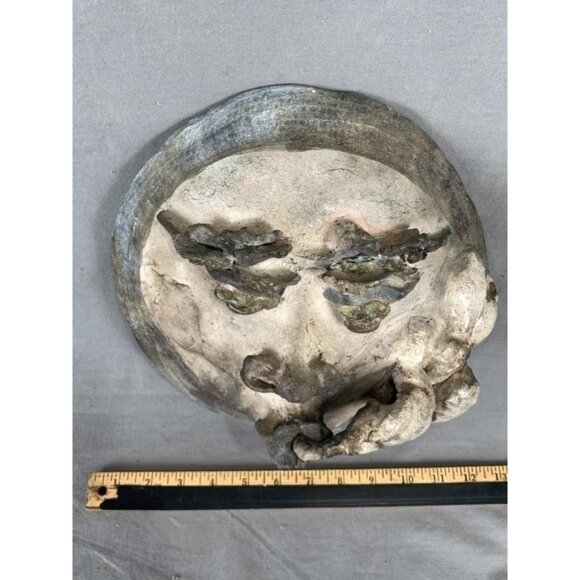 VTG One Of A Kind Handmade Clay Face Wall Art Sculpture Smoking Character, Cool - Picture 7 of 10